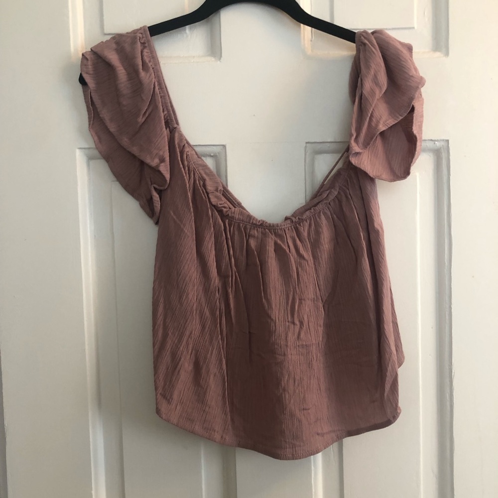 Olia off the shoulder purple top!